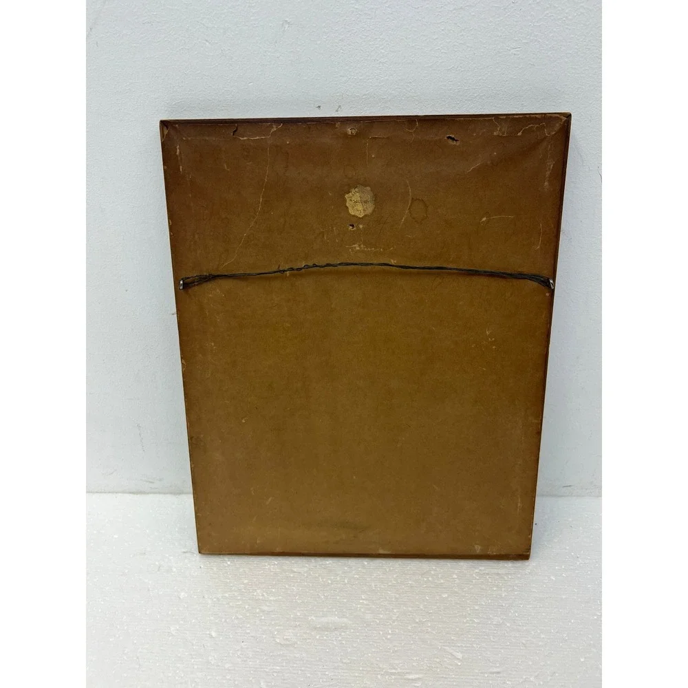 Vintage Wood Hammered Frame FITS 9x11 Victorian Fashion Plate Art Glass Decor